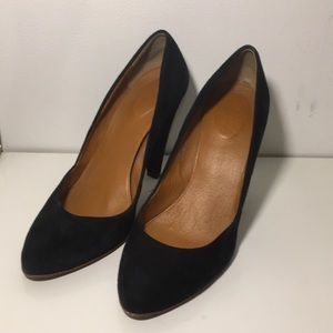Madewell Black Suede Film Noir Pumps